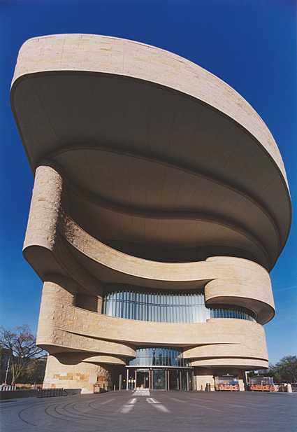 National Museum of the American Indian in early-morning sun